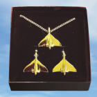 AVRO Vulcan Pendant and Earring Set - Gold Plate